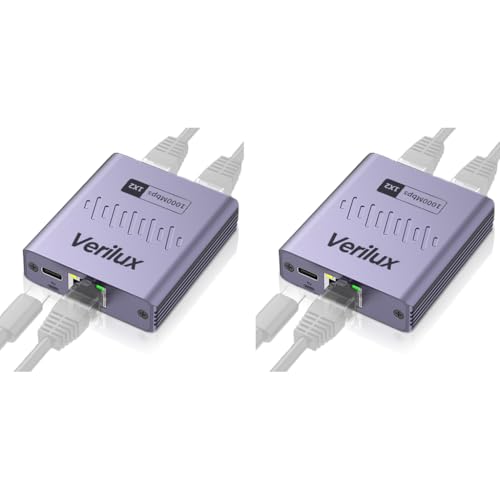 Verilux® 1000Mbps RJ45 Gigabit Ethernet Splitter 1 to 2 Adapter Network Extender Connector Cable for PC TV Box 2 PCS Verilux® 1000Mbps RJ45 Gigabit Ethernet Splitter 1 to 2 Adapter Network Extender Connector Cable for PC TV Box 2 PCS
